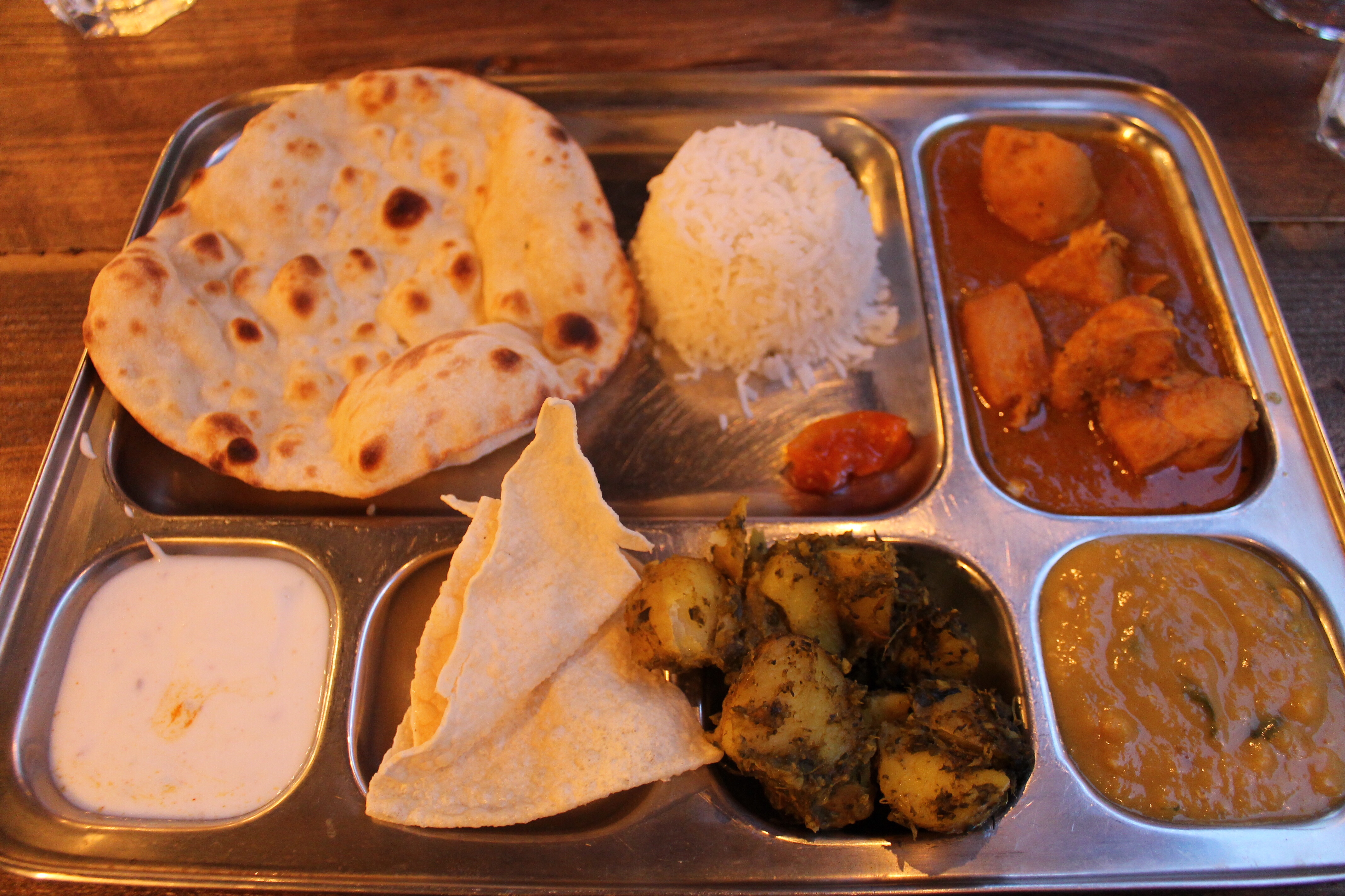 Chicken Thali at Chai Street, Cardiff Bay